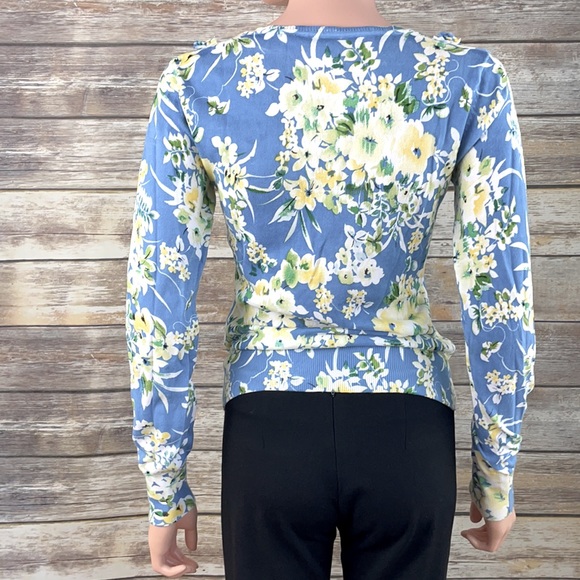 Parfait Blue & Yellow Floral Print Cardigan - Picture 6 of 9